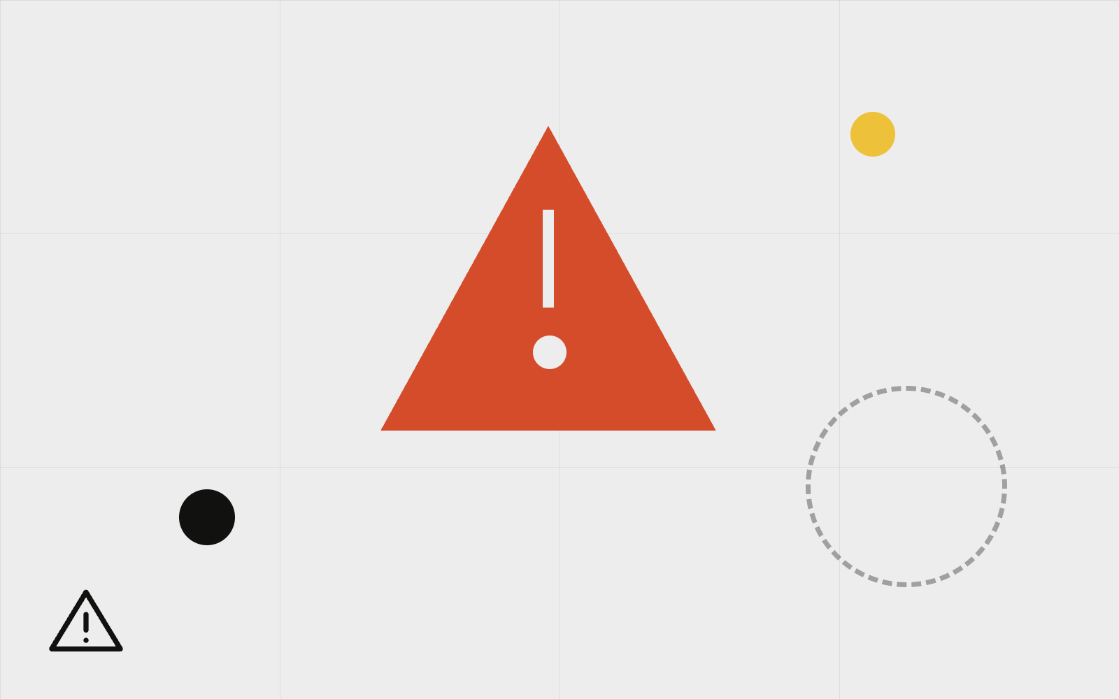 Abstract warning triangle