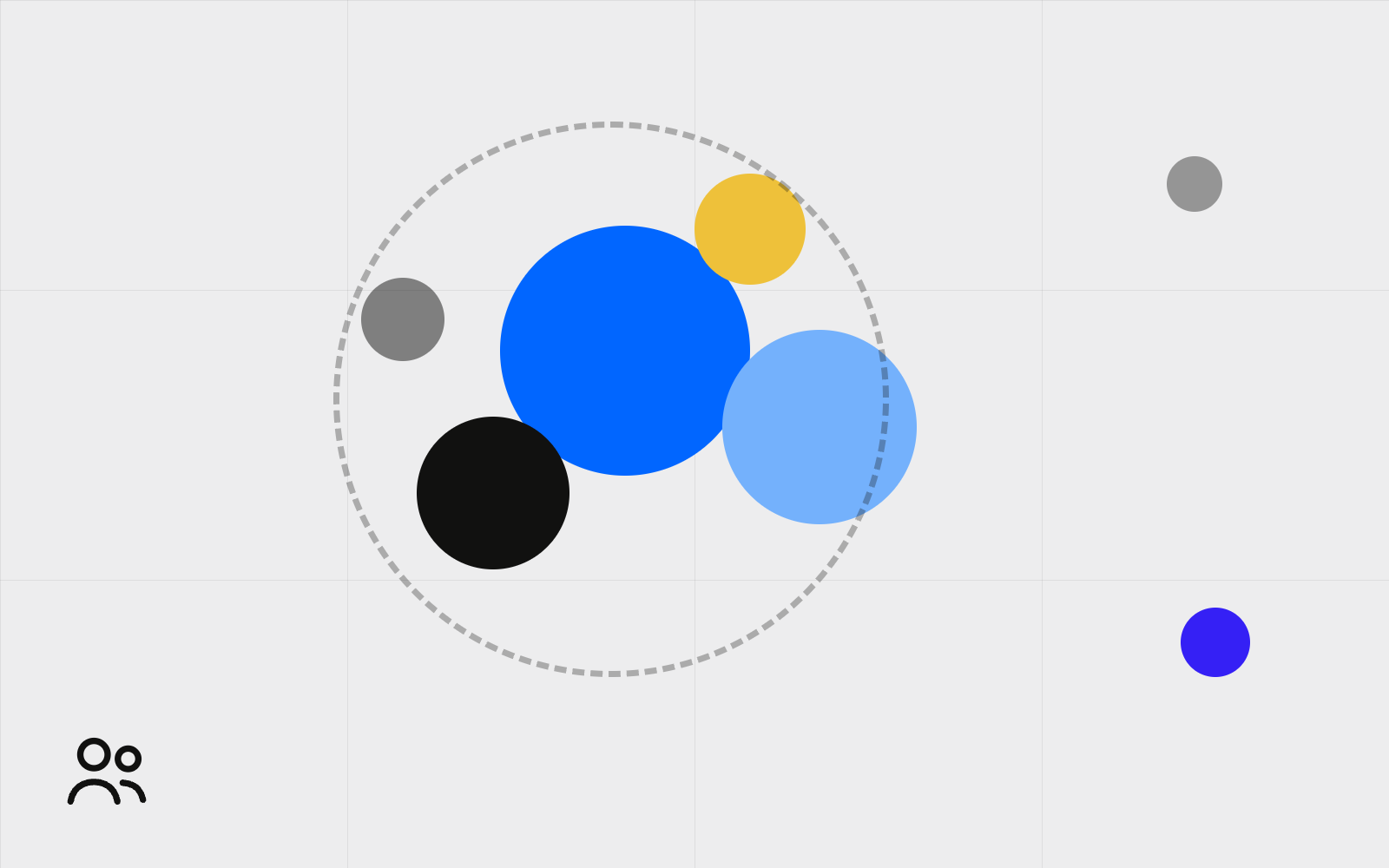 Abstract group circle cluster