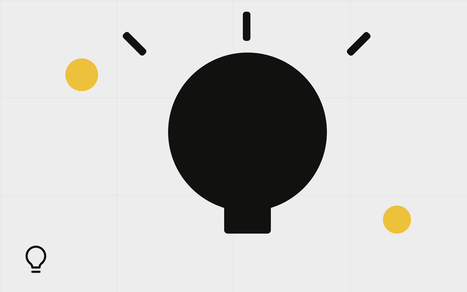 Abstract lightbulb with hashtag dot