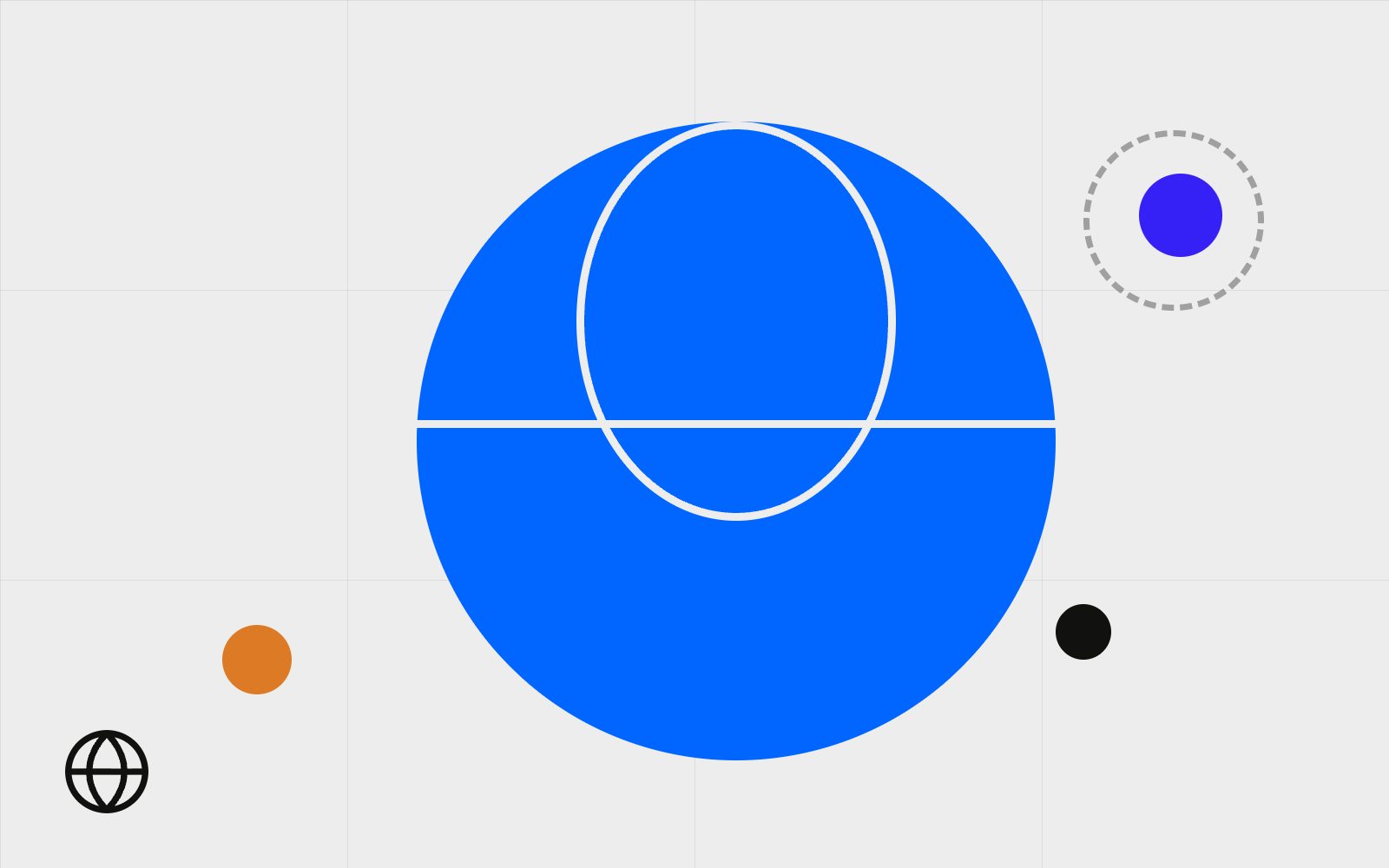 Abstract globe with satellite dots