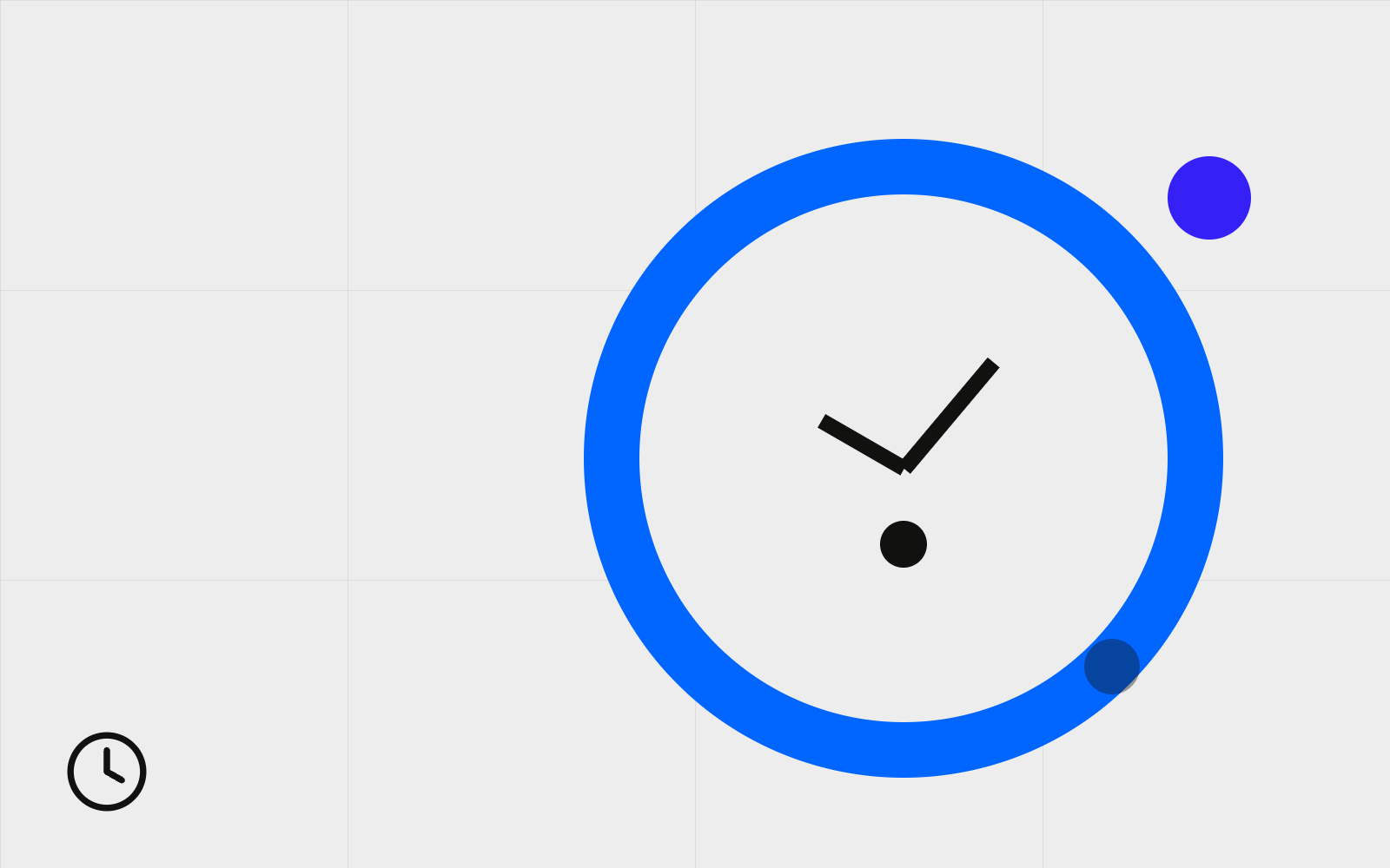 Abstract clock face on prime time