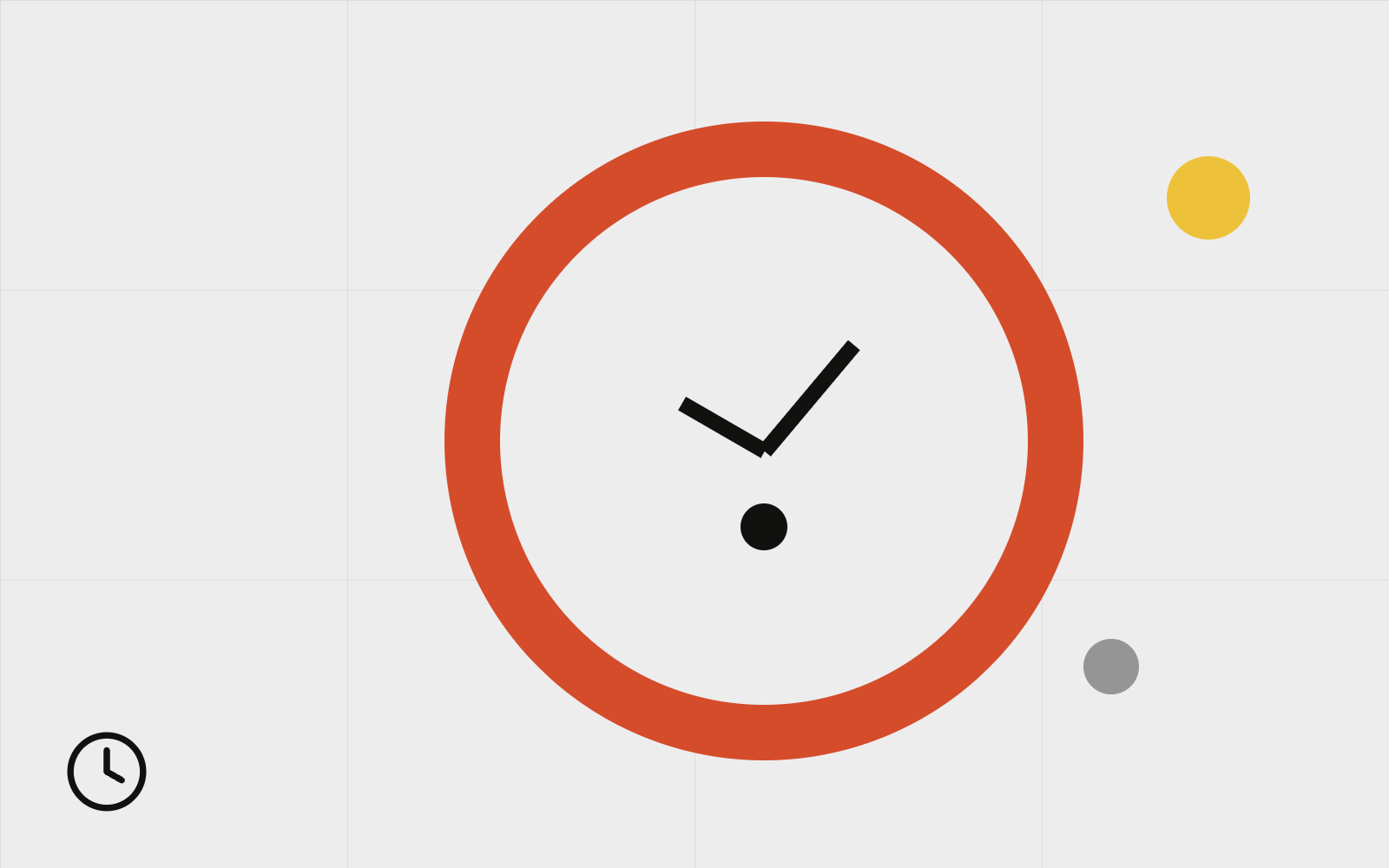 Abstract clock face on prime time
