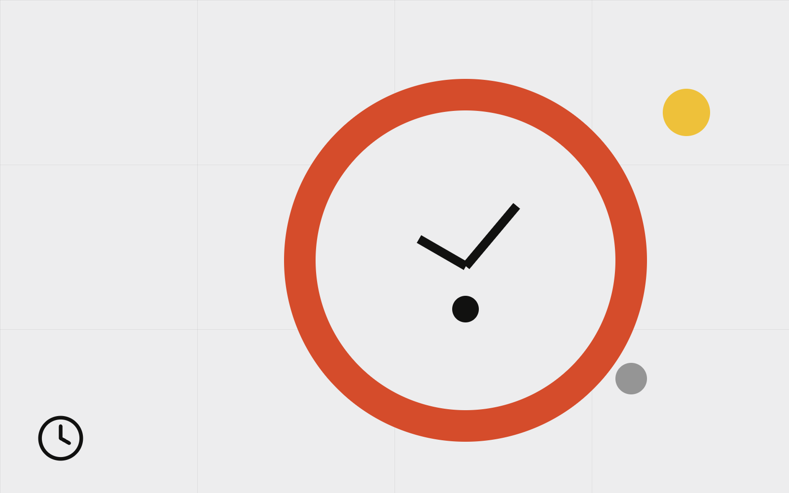 Abstract clock face on prime time