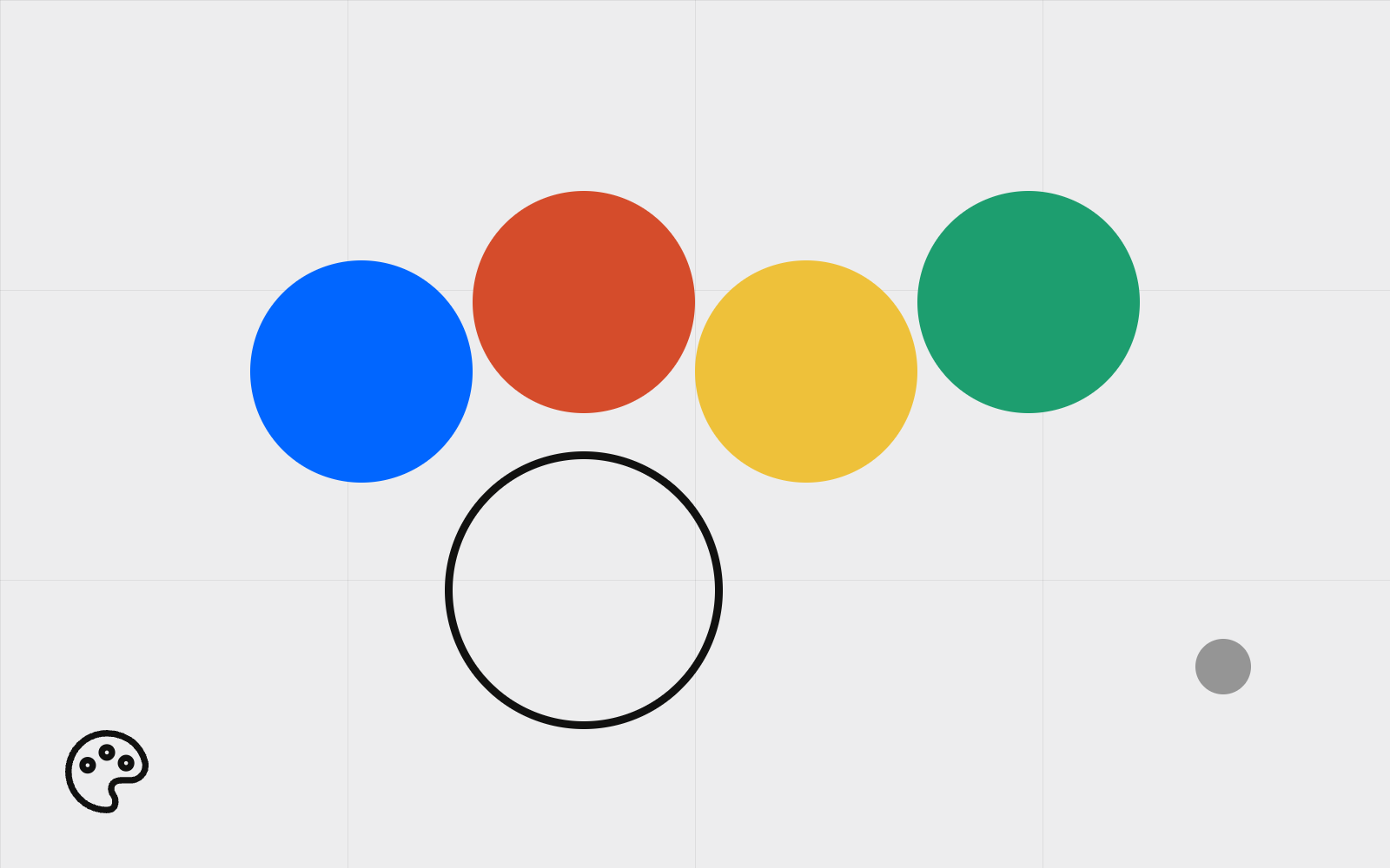 Abstract brand color dots