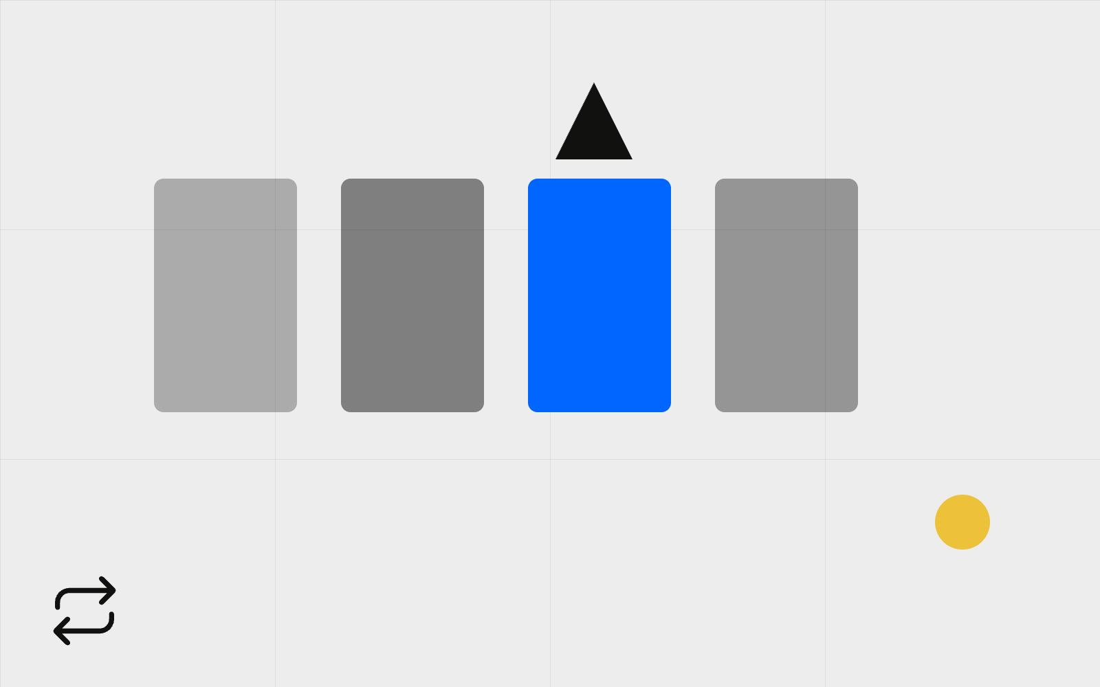 Abstract doorway options with arrow