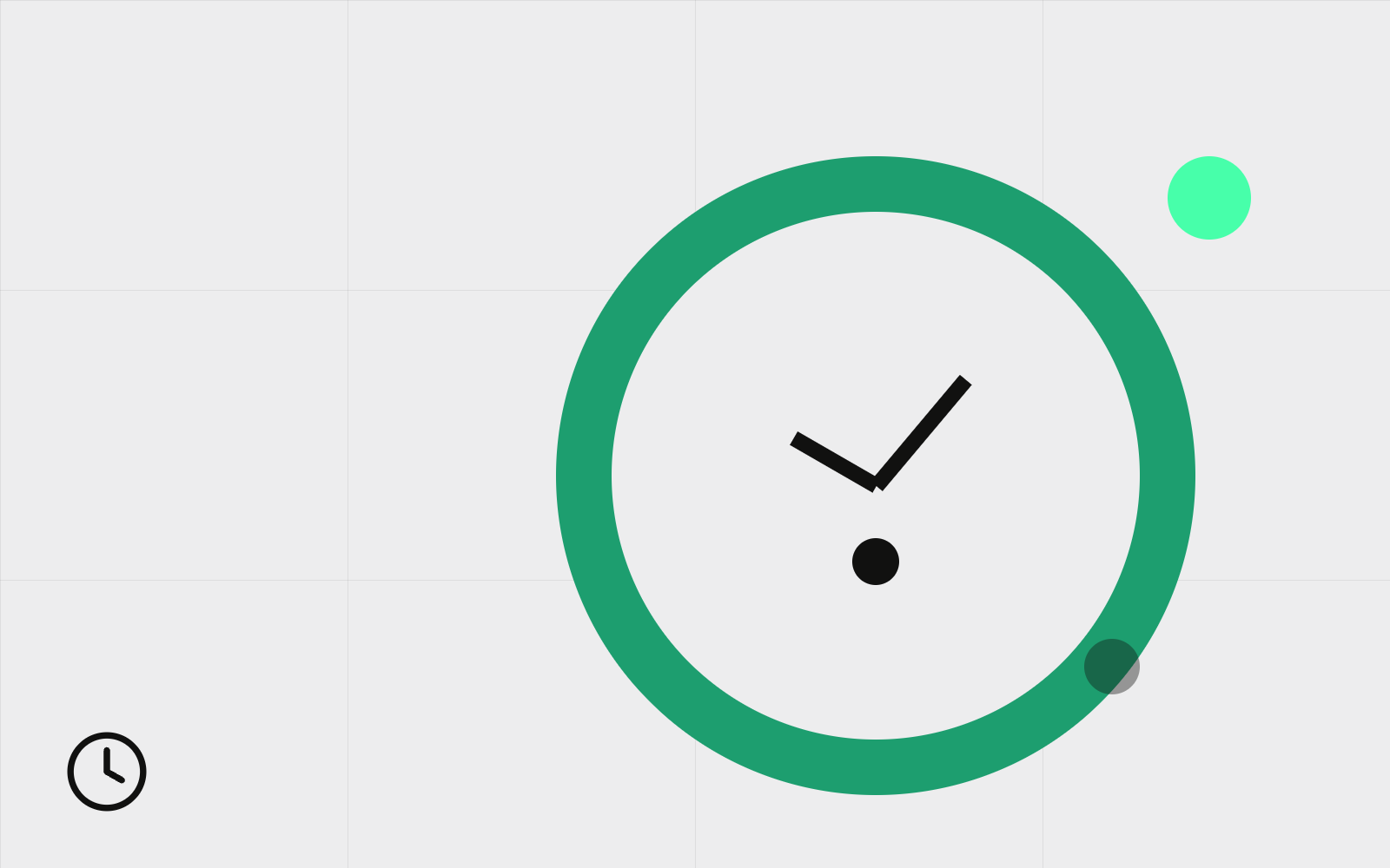 Abstract clock face for scheduling