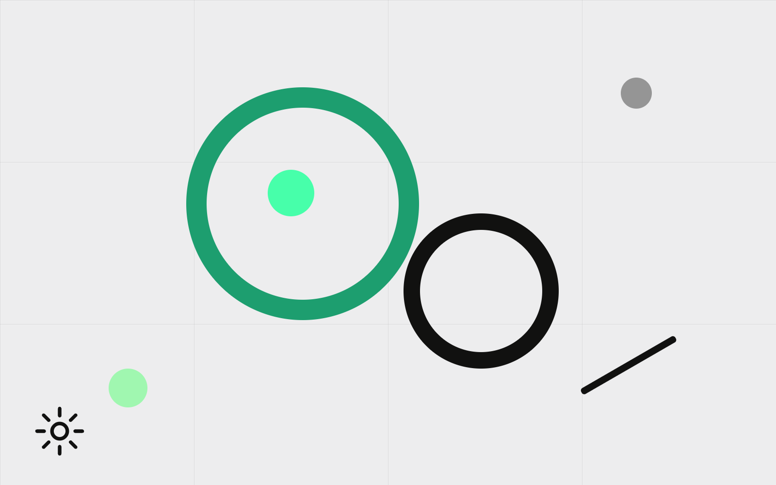 Abstract gears with growth arrow