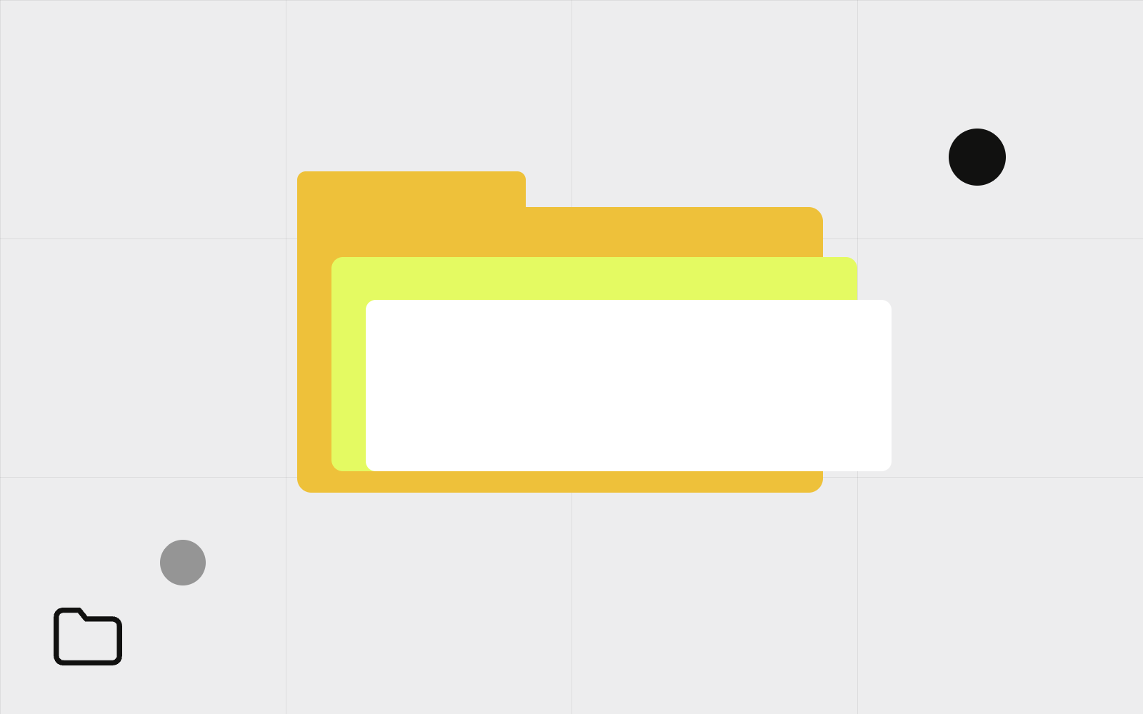 Abstract folder with categories
