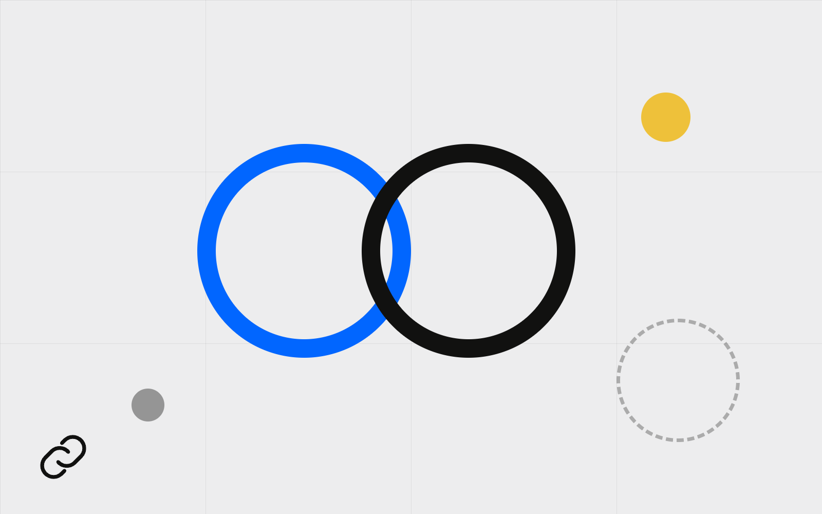 Abstract interlinked rings