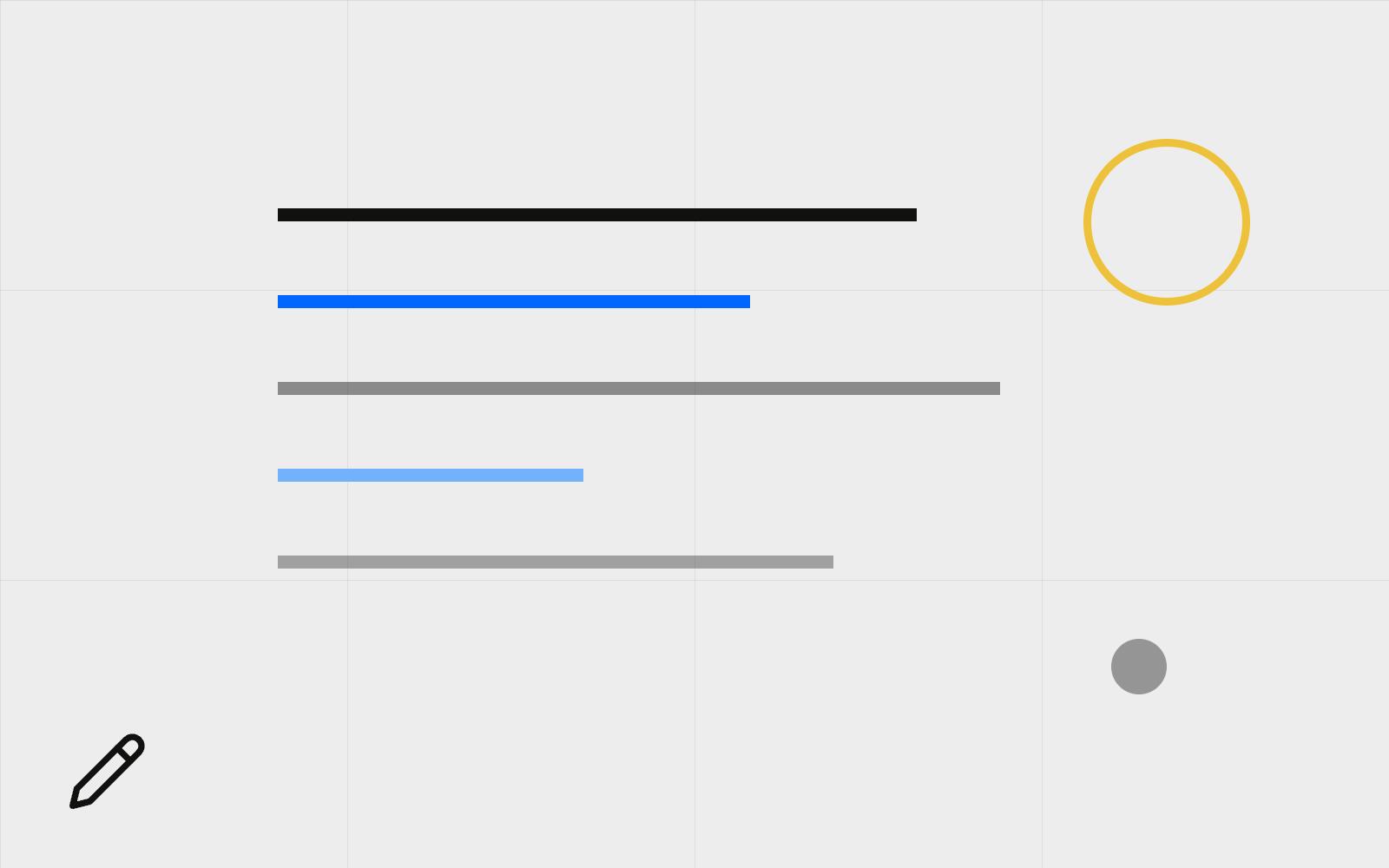 Abstract text lines of varying length