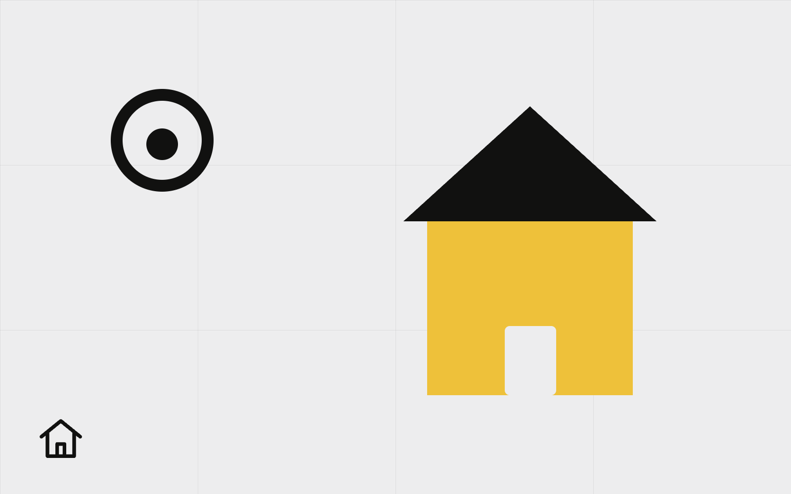 Abstract house with gear