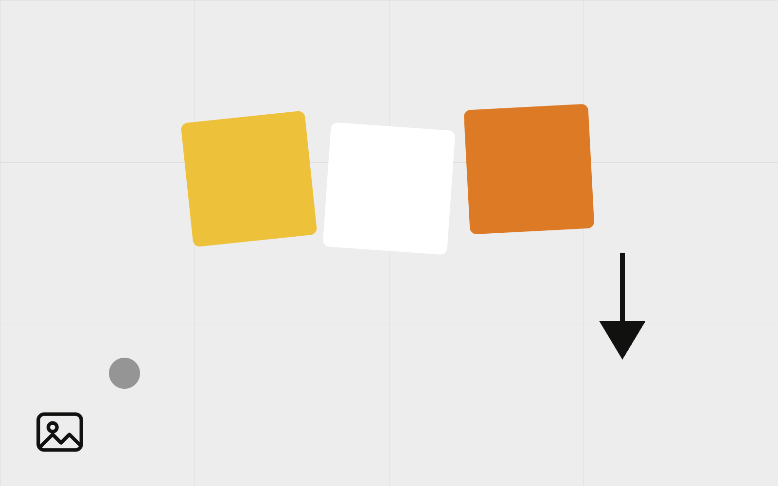Abstract image frames with download arrow