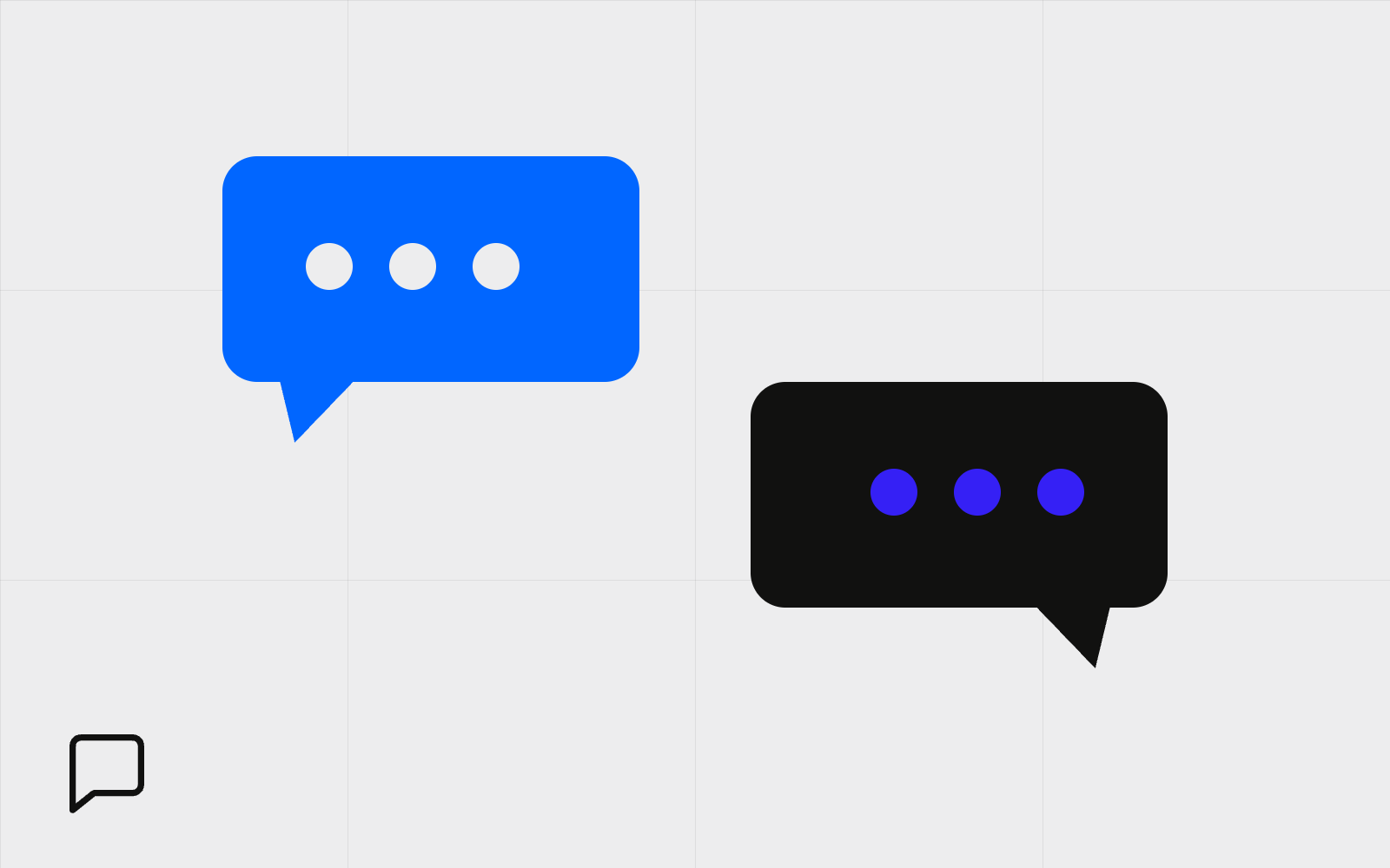 Abstract support chat bubbles