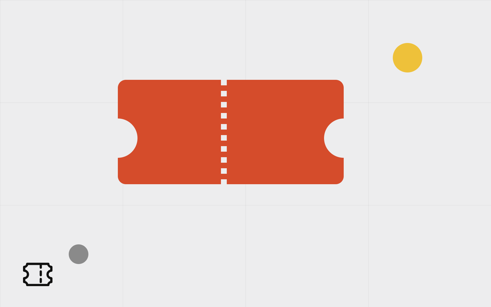 Abstract event ticket with perforation