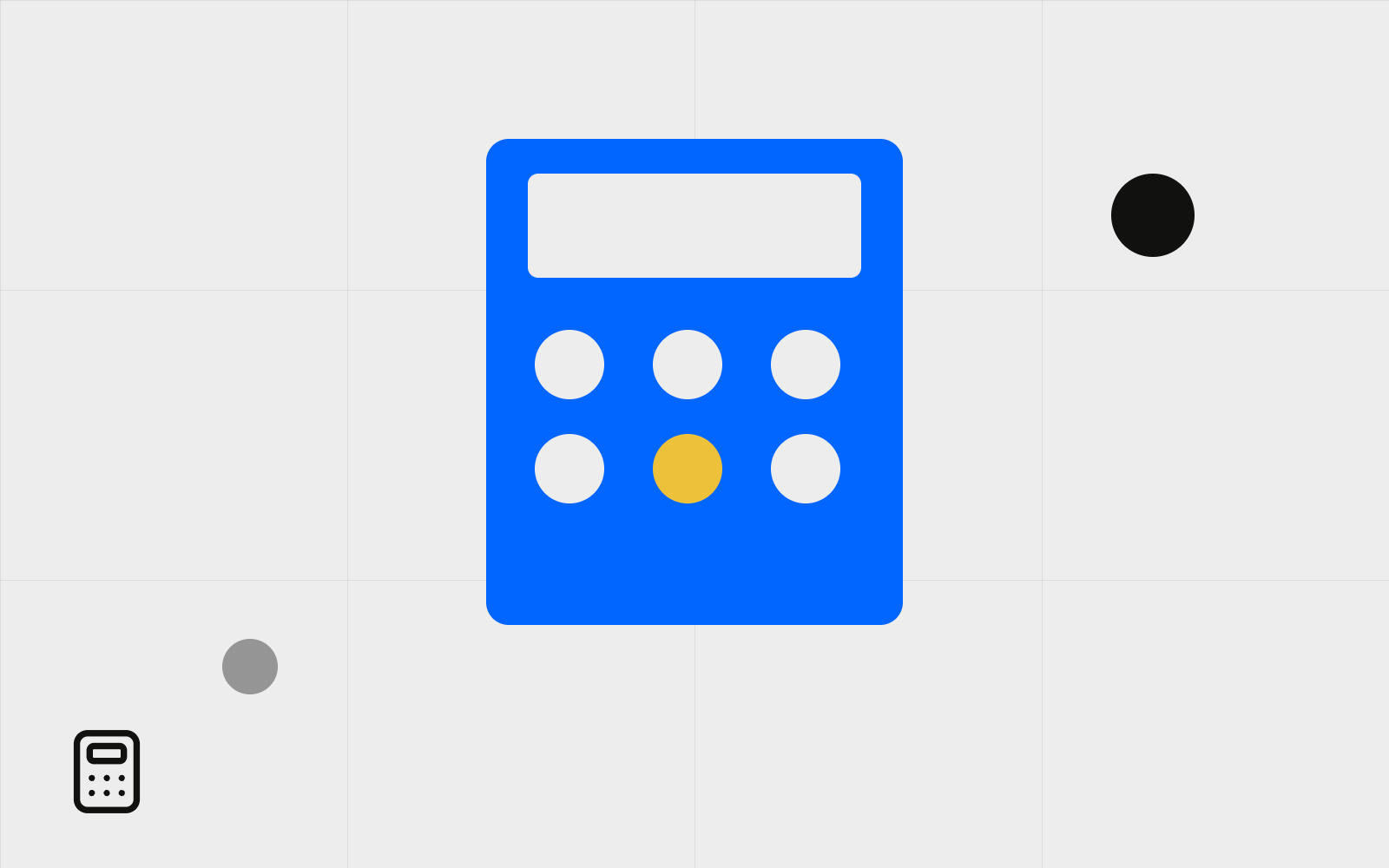 Abstract calculator with button grid