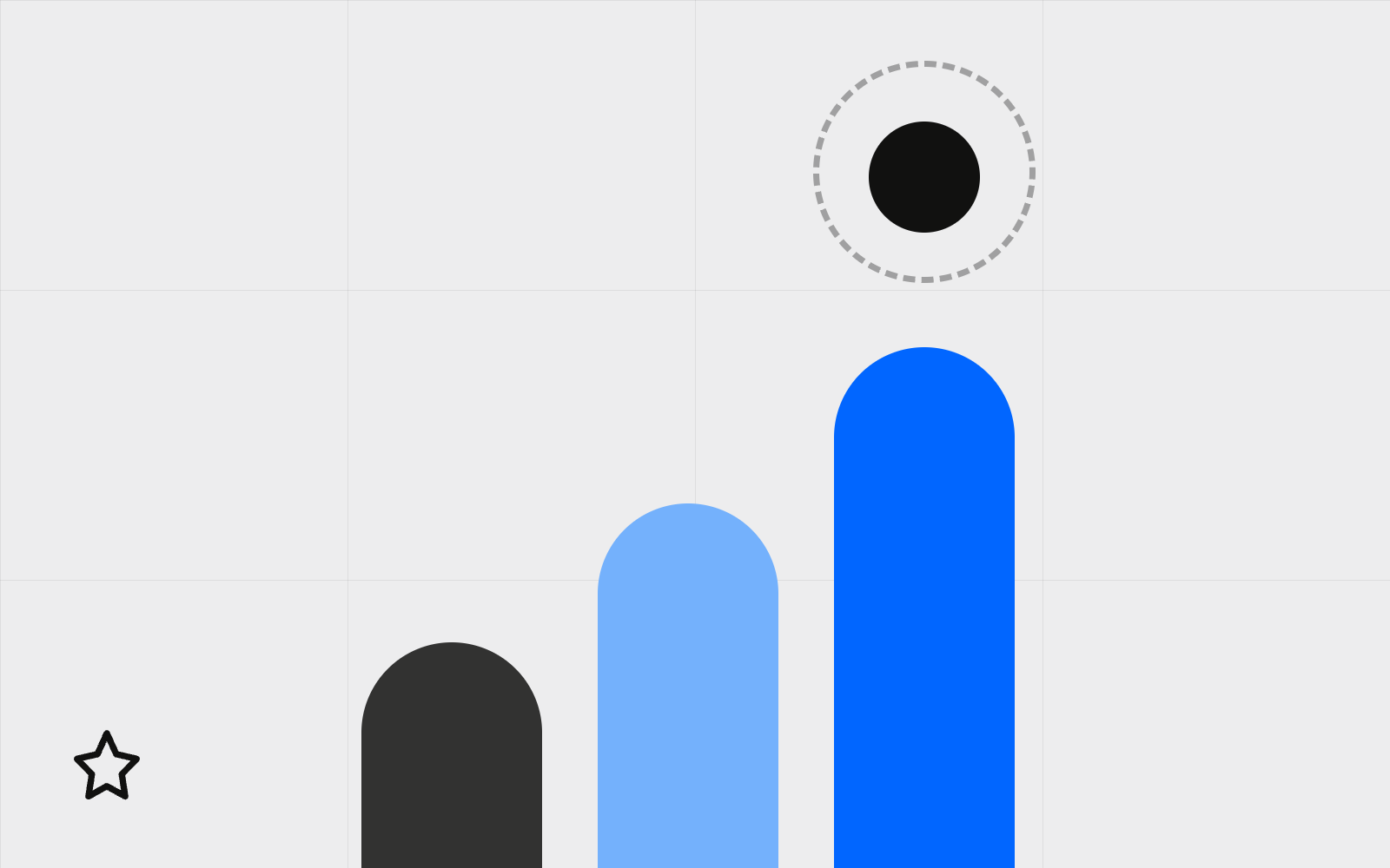 Abstract podium bars with spotlight