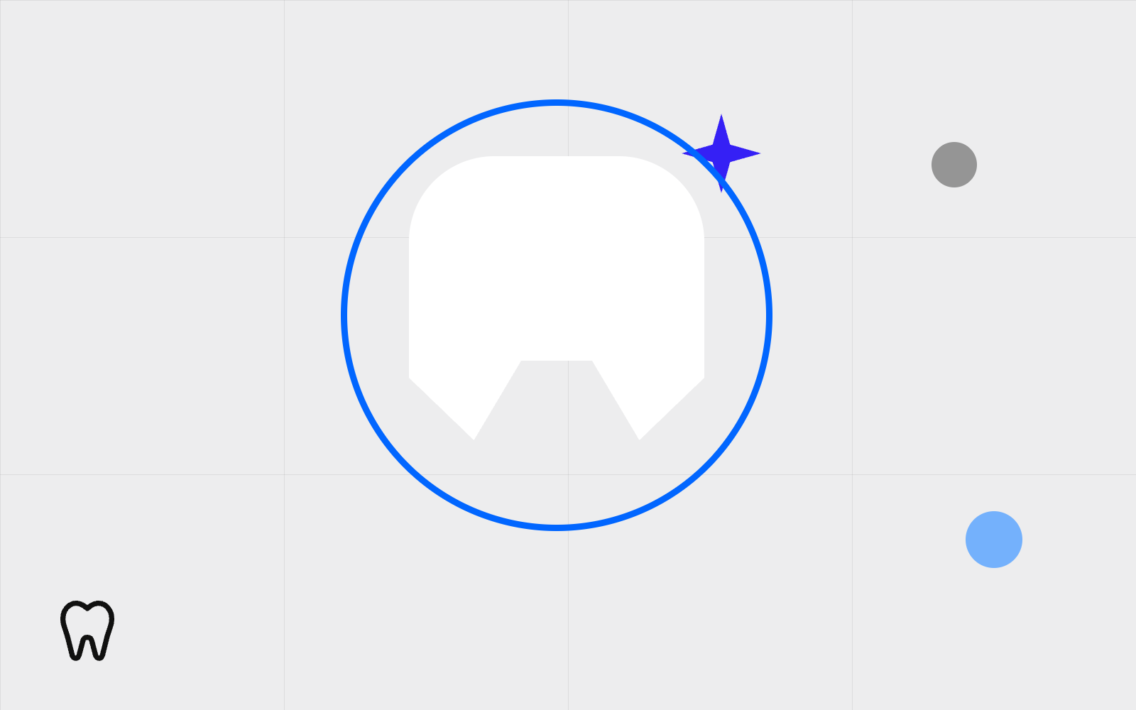 Abstract tooth with sparkle