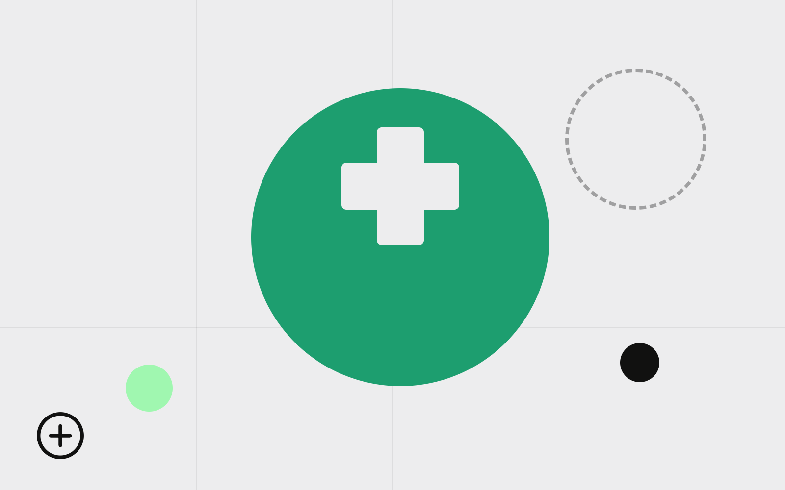 Abstract medical cross in circle