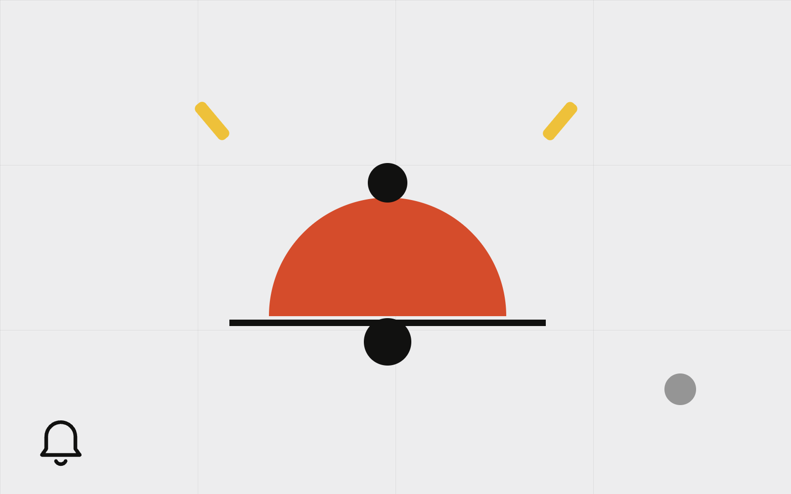 Abstract hotel service bell