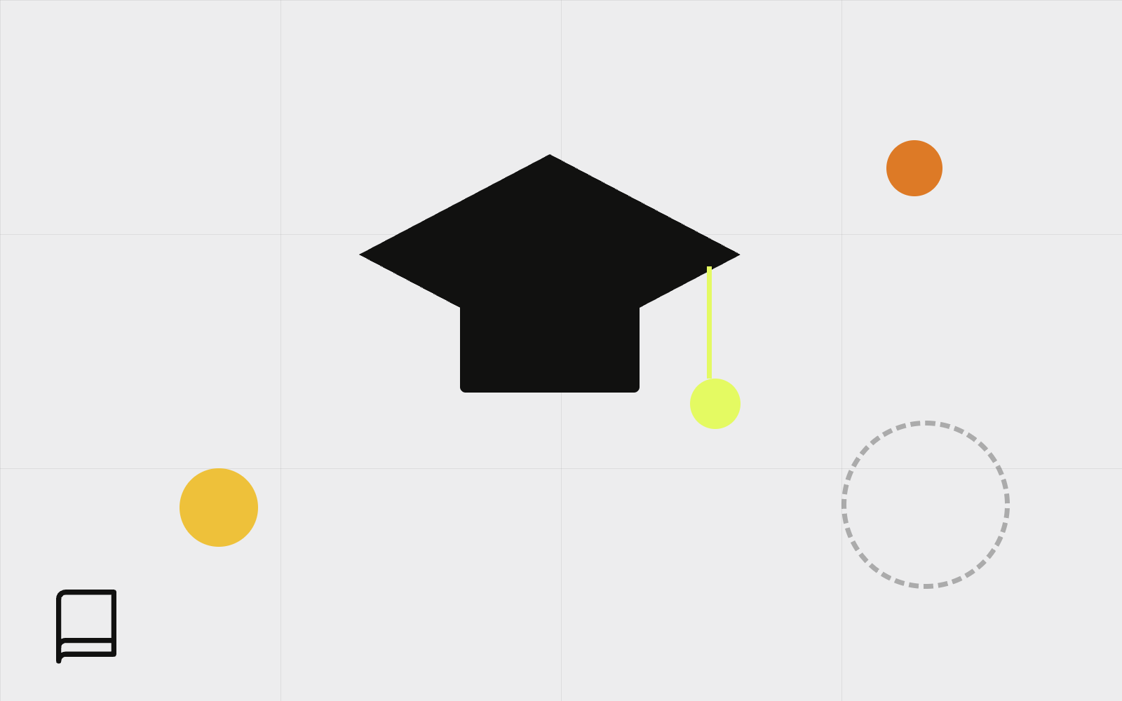Abstract graduation mortarboard with tassel