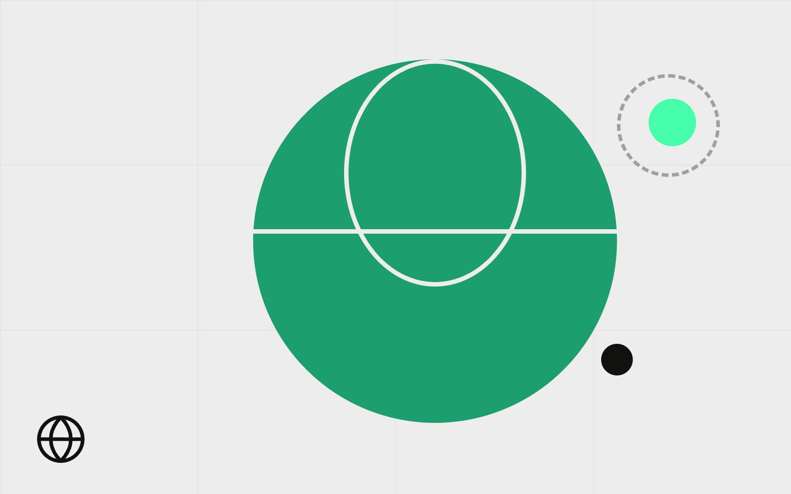 Abstract globe with meridians