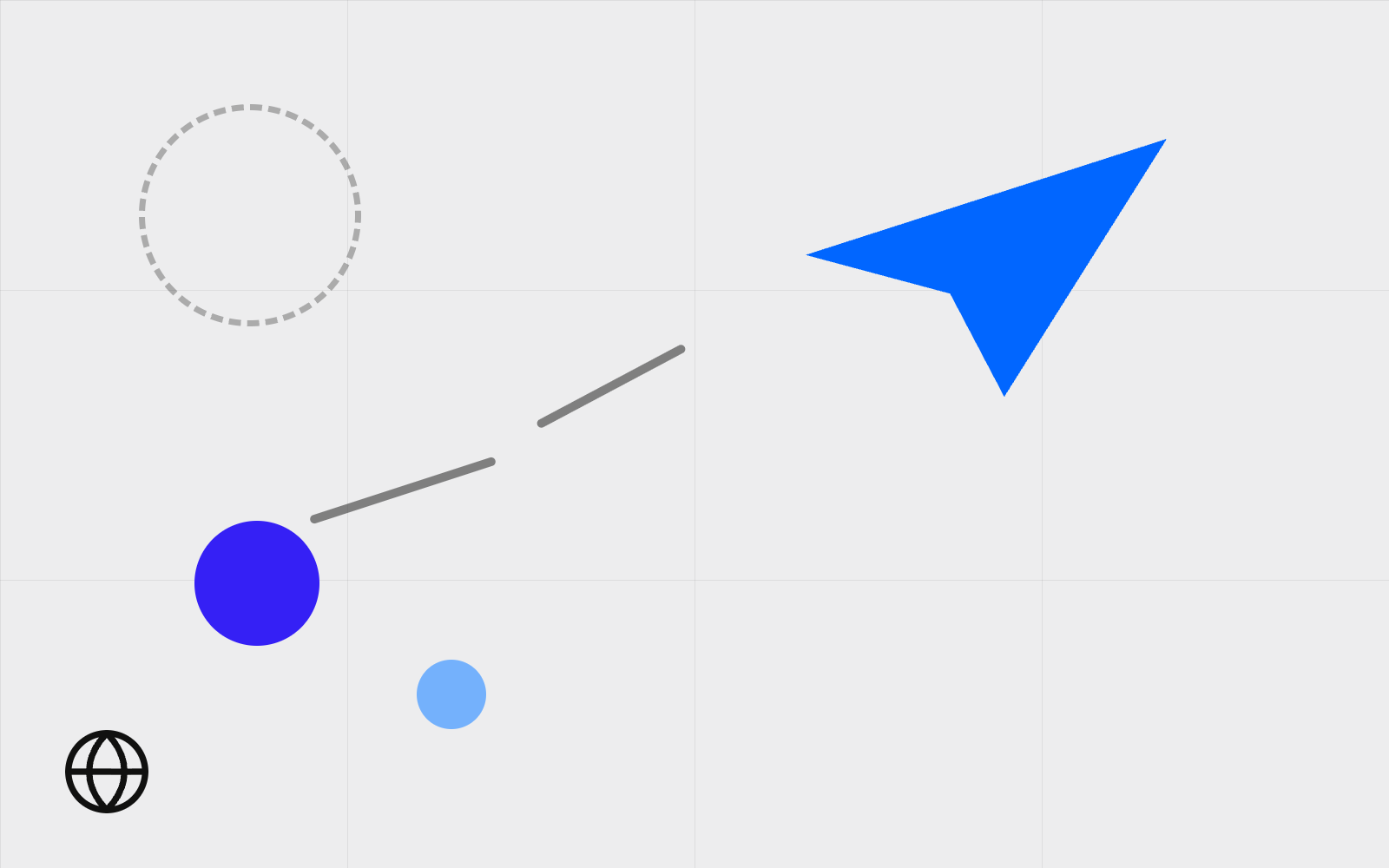 Abstract paper plane with dotted flight trail