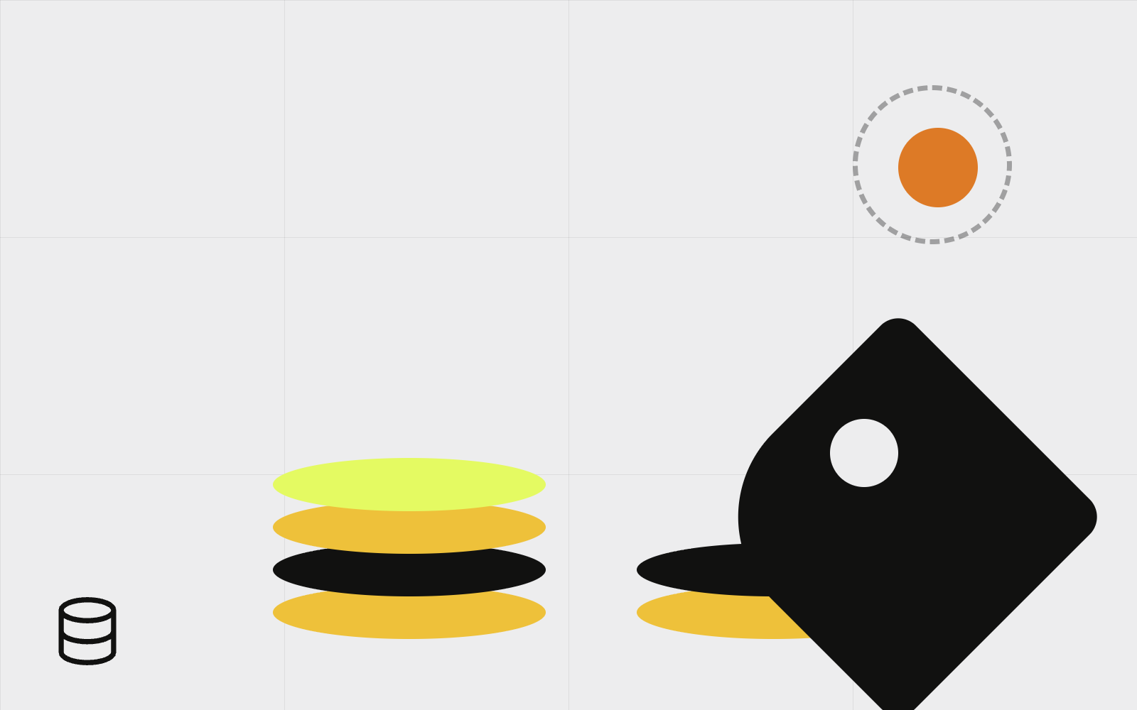 Abstract coins with price tag