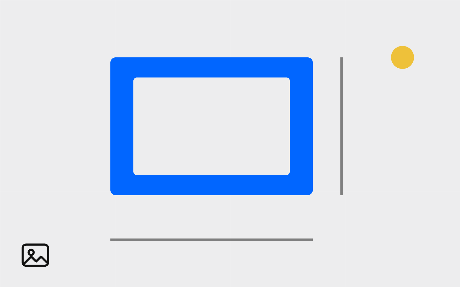 Abstract frame with measure marks
