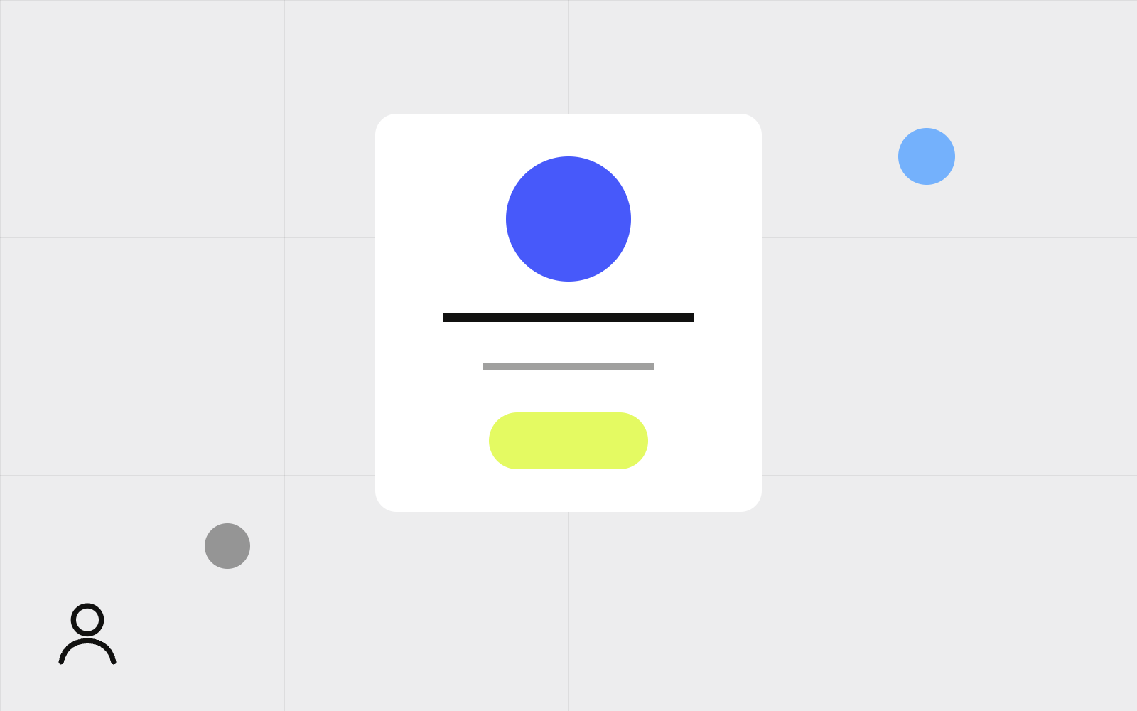 Abstract profile bio card