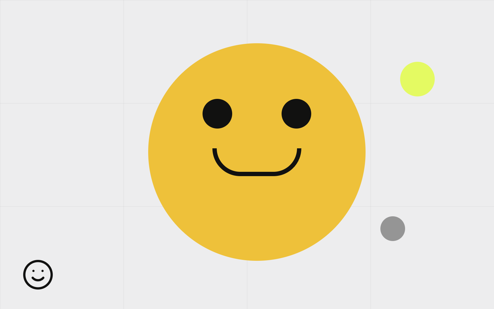 Abstract smiley face