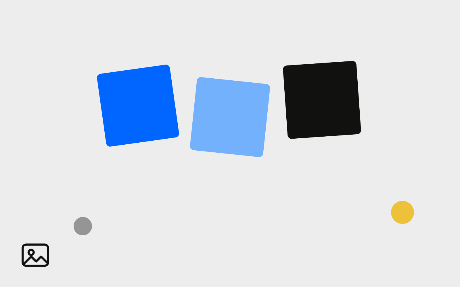 Abstract photo tiles drifting