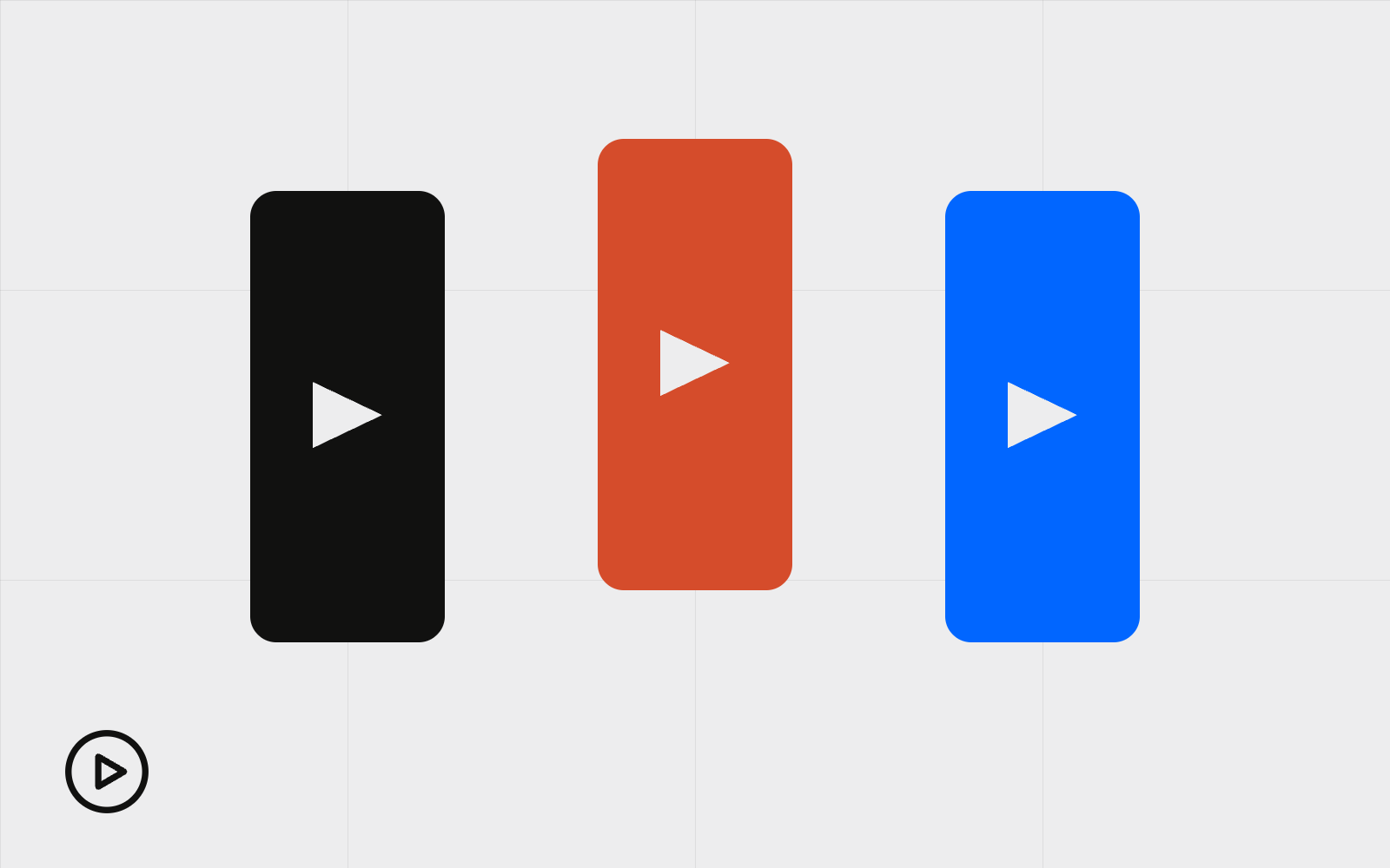 Abstract three short-video phone frames